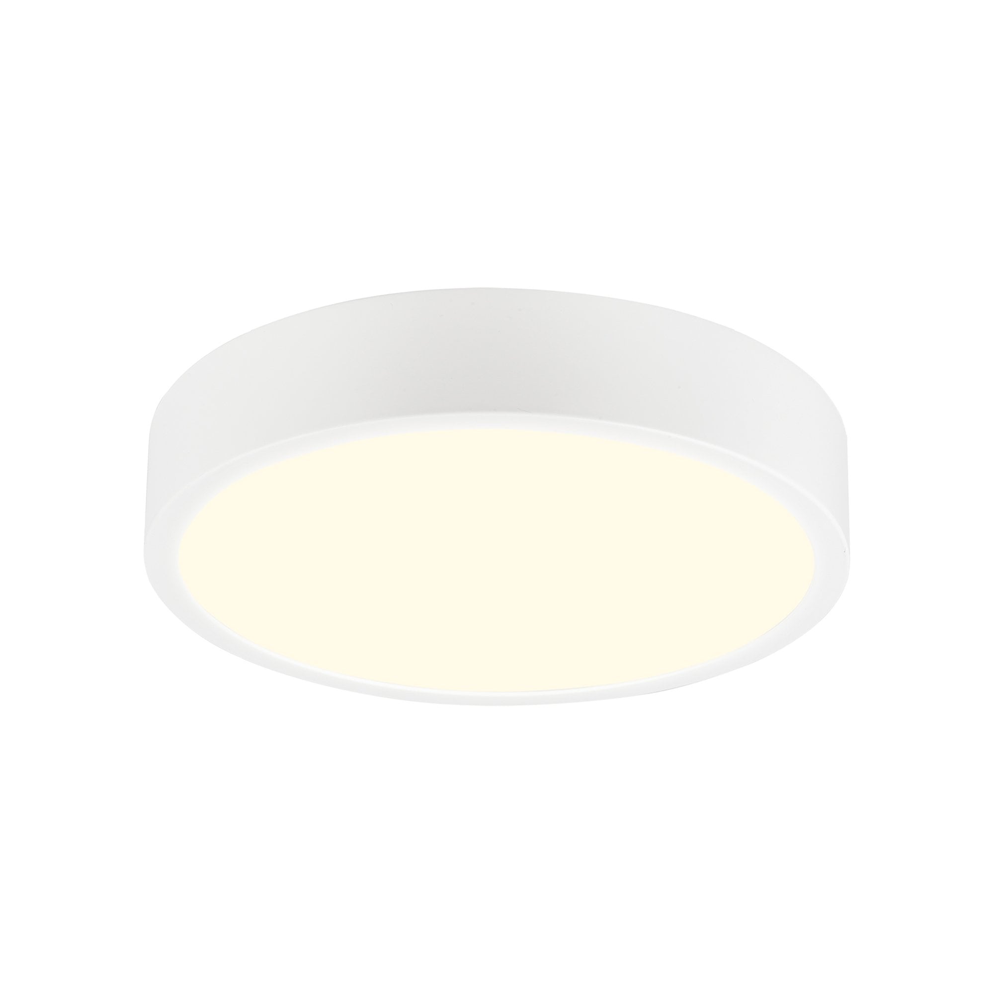 M6624 Saona 22.5cm Round LED Surface Flush Fitting 24W Matt White/Frosted Acrylic