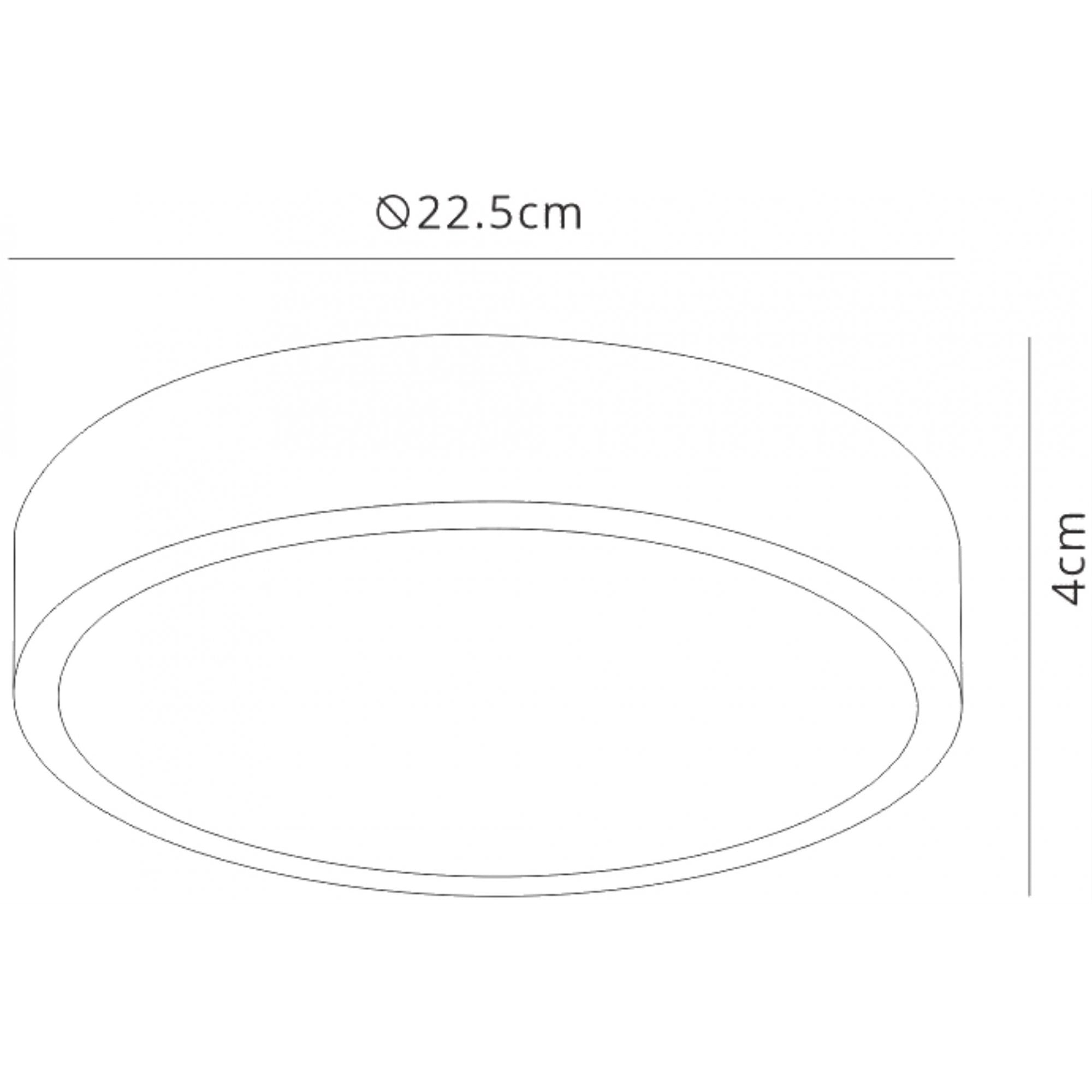 M6624 Saona 22.5cm Round LED Surface Flush Fitting 24W Matt White/Frosted Acrylic