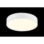 M6624 Saona 22.5cm Round LED Surface Flush Fitting 24W Matt White/Frosted Acrylic