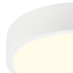 M6624 Saona 22.5cm Round LED Surface Flush Fitting 24W Matt White/Frosted Acrylic