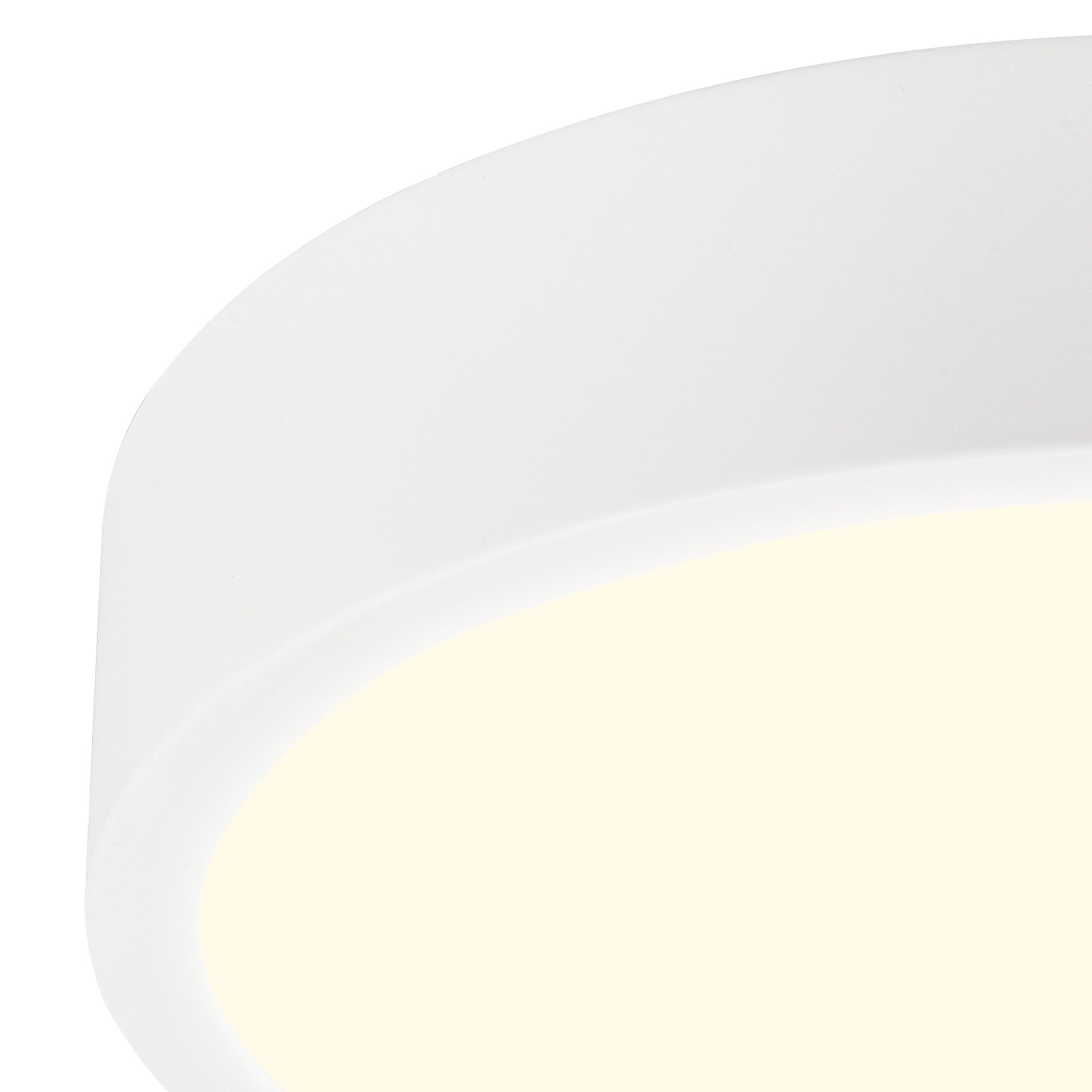 M6624 Saona 22.5cm Round LED Surface Flush Fitting 24W Matt White/Frosted Acrylic