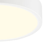 M6624 Saona 22.5cm Round LED Surface Flush Fitting 24W Matt White/Frosted Acrylic