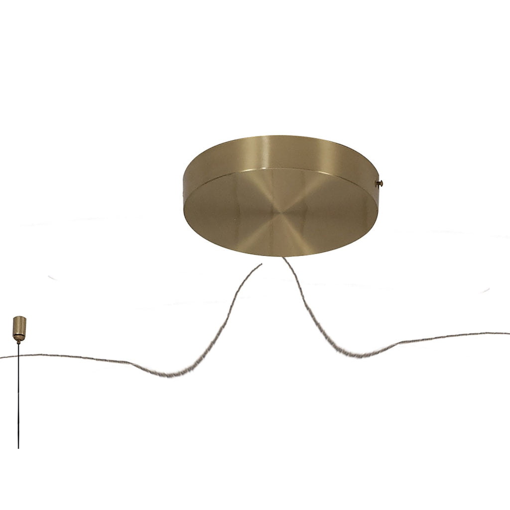 M7356 Shell 8+6 Light Pendant Round 70W LED Gold