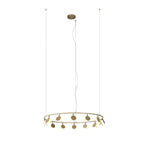 M7357 Shell 14 Light Pendant Round 60W LED Gold