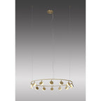 M7357 Shell 14 Light Pendant Round 60W LED Gold