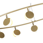 M7357 Shell 14 Light Pendant Round 60W LED Gold