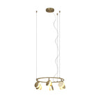 M7262 Shell 6 Light Pendant Round 30W LED Gold