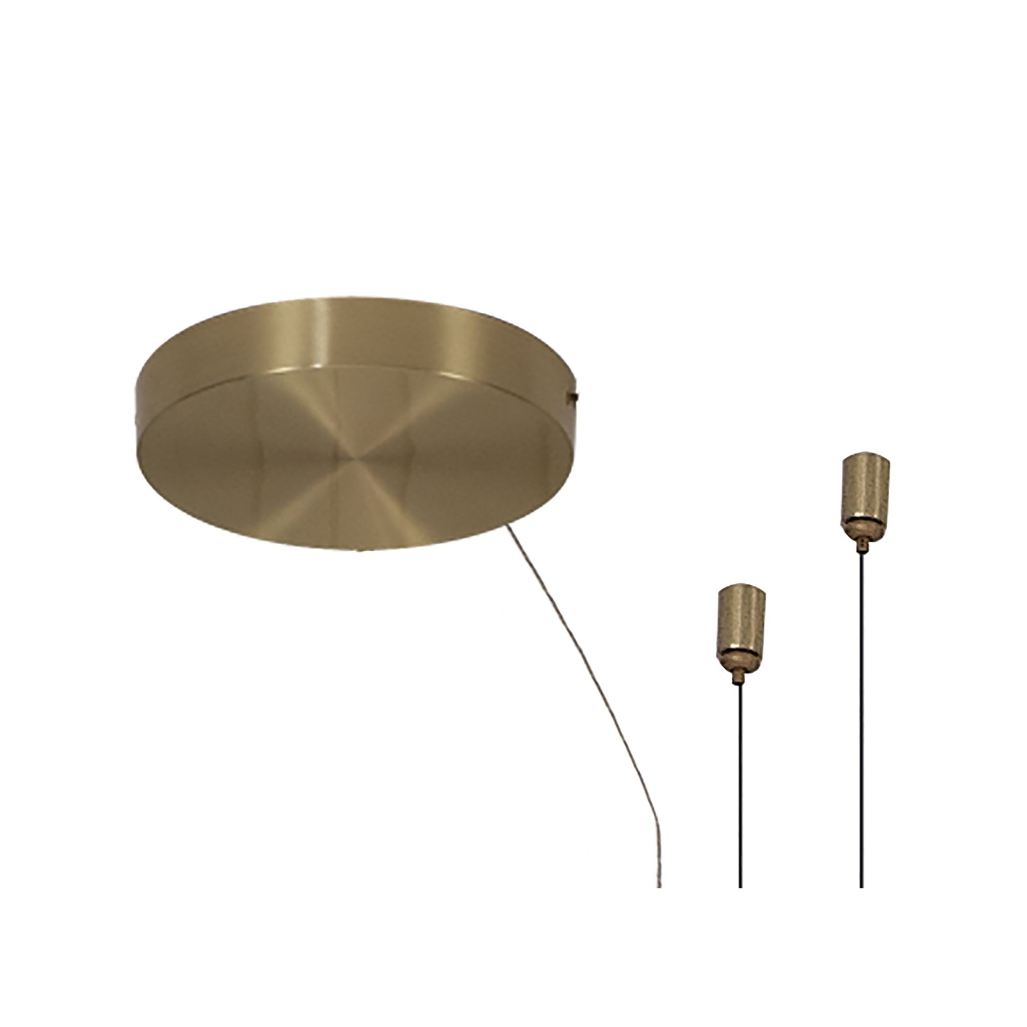 M7262 Shell 6 Light Pendant Round 30W LED Gold