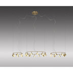 M7355 Shell 12+8+4 Light Pendant Round 120W LED Gold