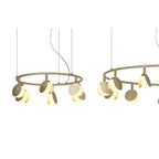 M7355 Shell 12+8+4 Light Pendant Round 120W LED Gold