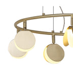 M7261 Shell 8 Light Pendant Round 40W LED Gold