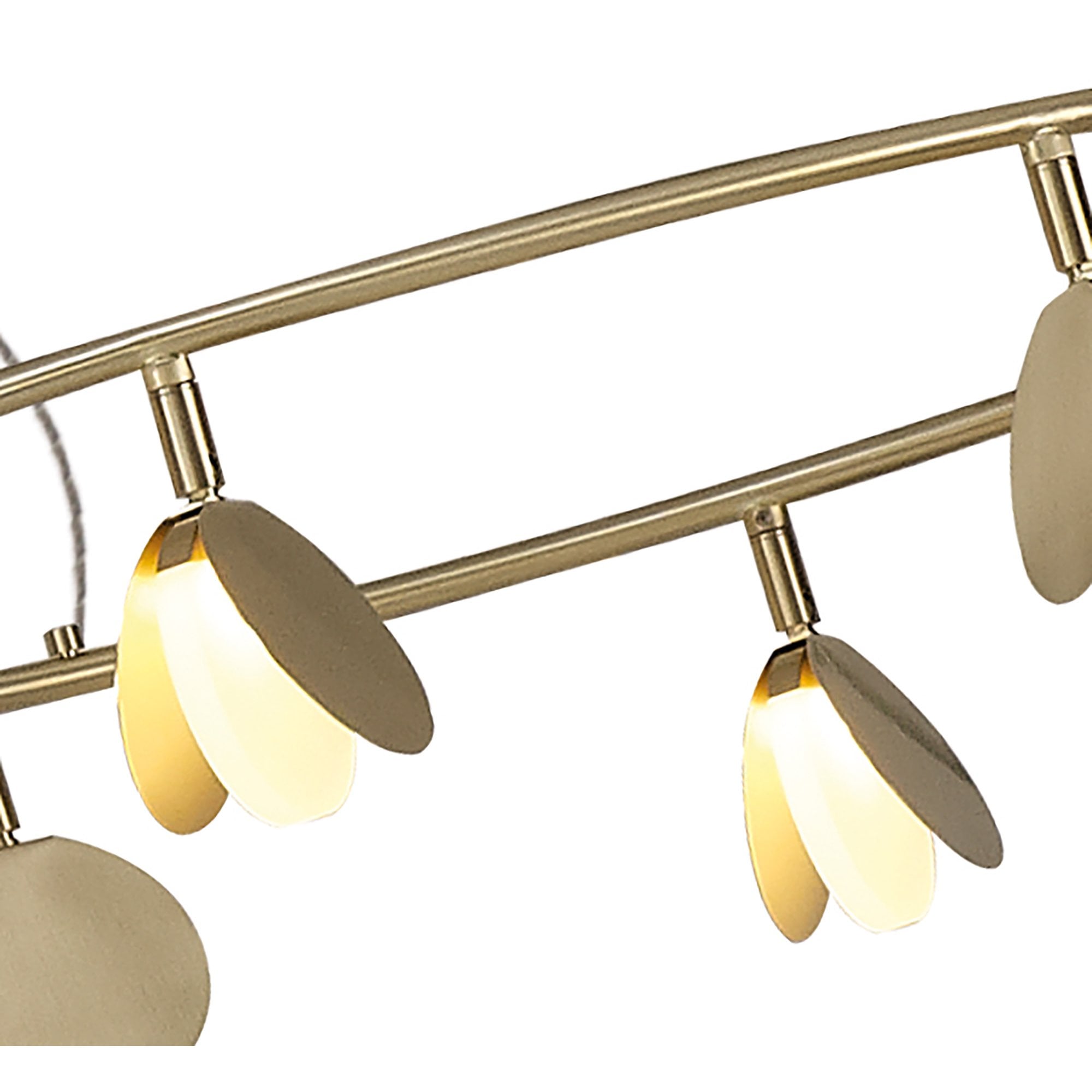 M7261 Shell 8 Light Pendant Round 40W LED Gold