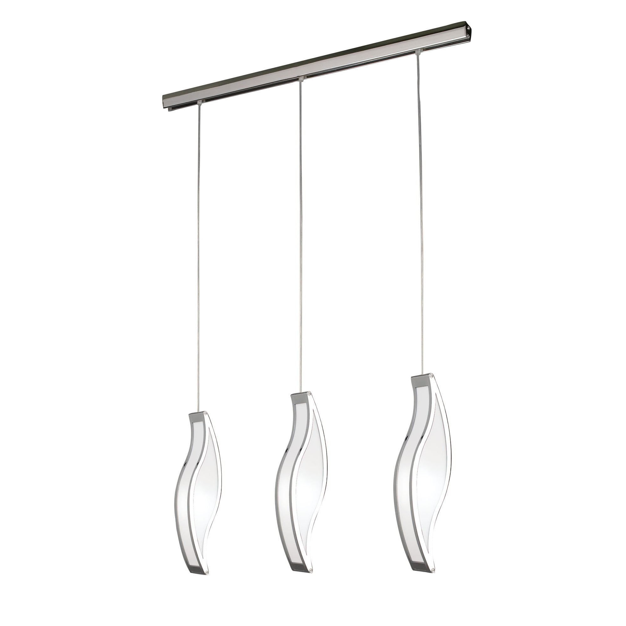 M8669/1 Sintesys Linear Pendant 3 Drop GU10 3 Light Bar Polished Chrome
