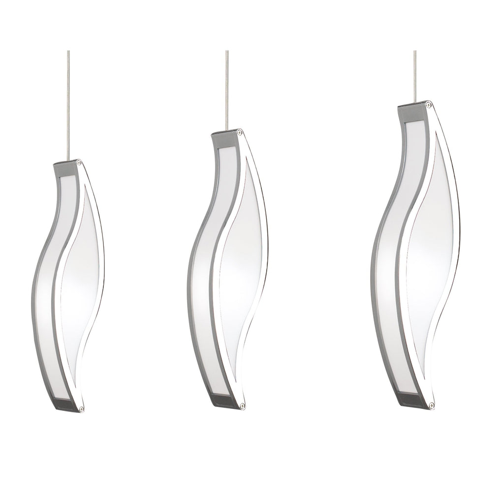 M8669/1 Sintesys Linear Pendant 3 Drop GU10 3 Light Bar Polished Chrome