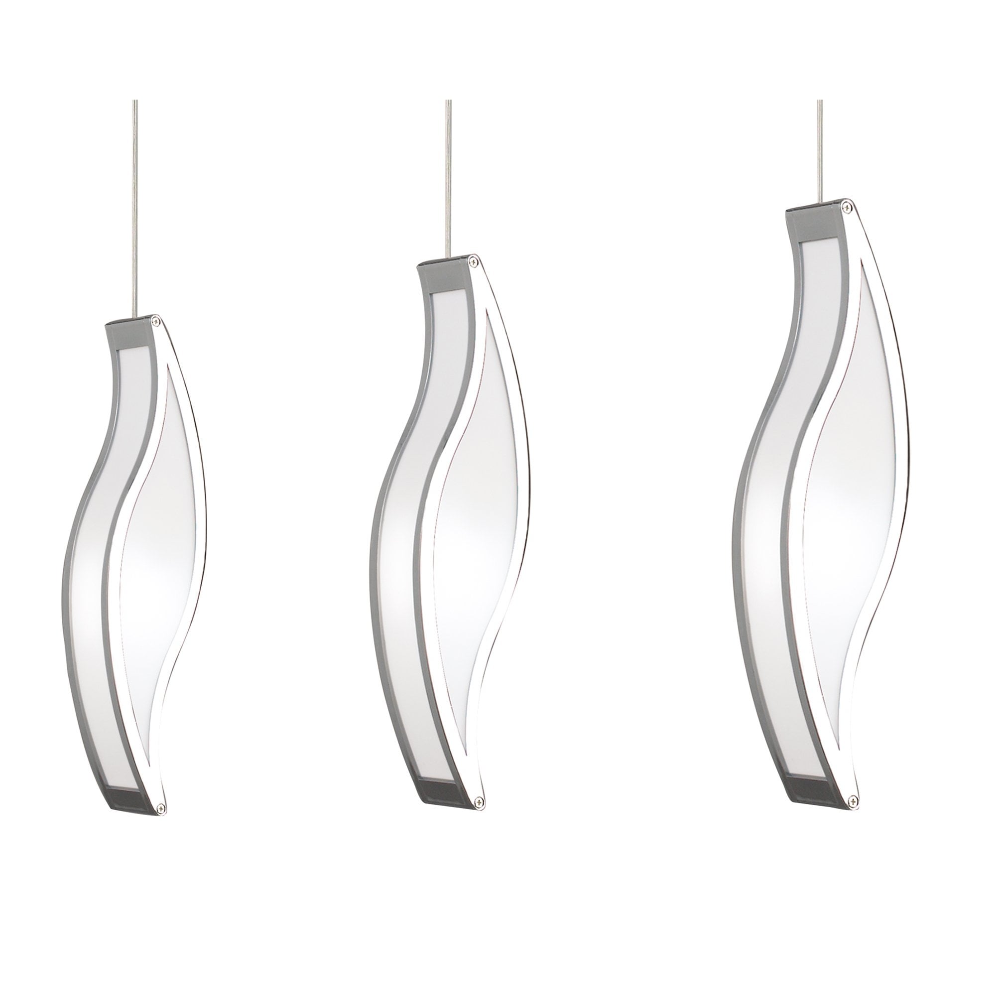 M8669/1 Sintesys Linear Pendant 3 Drop GU10 3 Light Bar Polished Chrome