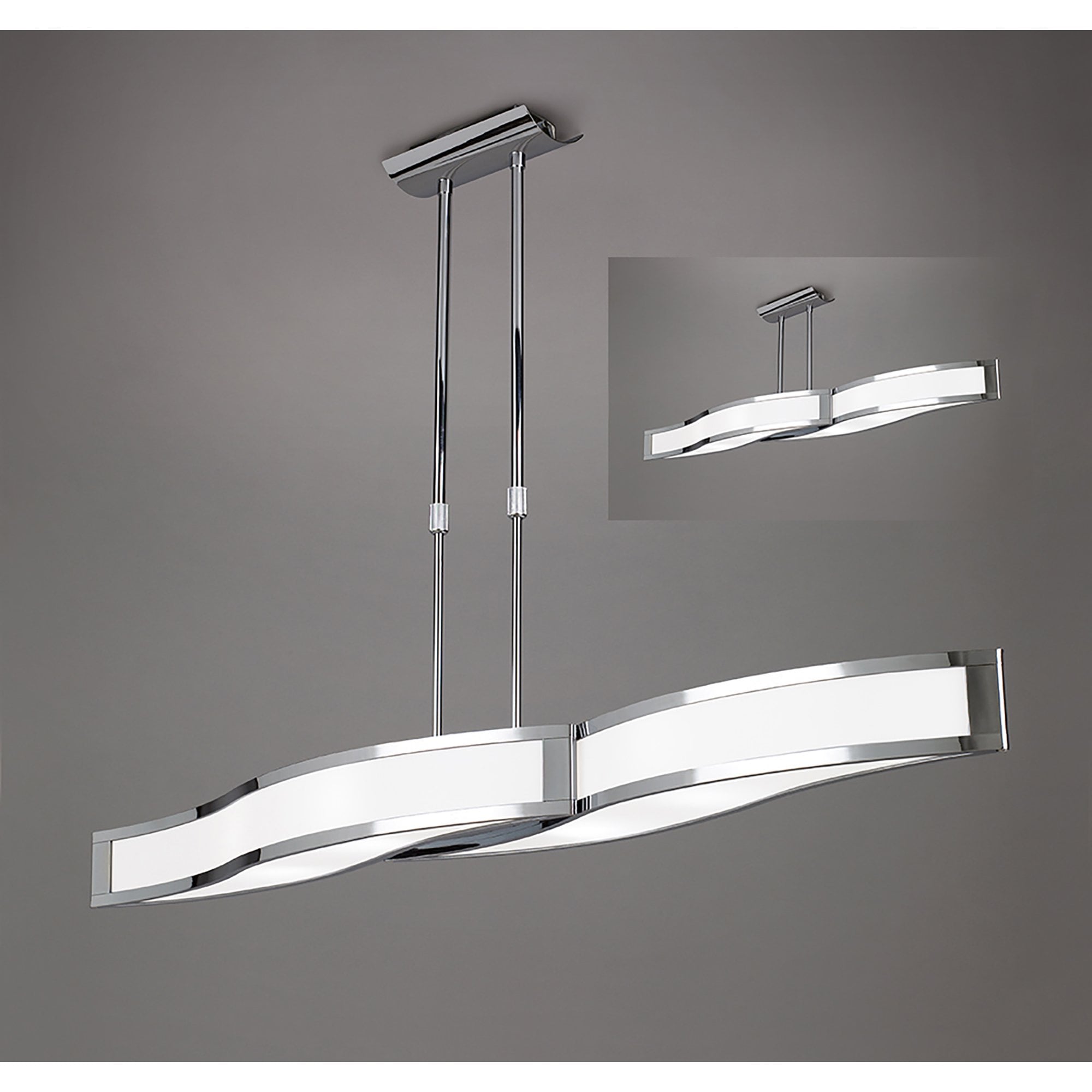 M8666/1 Sintesys Linear Telescopic Convertible To Semi Flush GU10 4 Light Polished Chrome - M8666