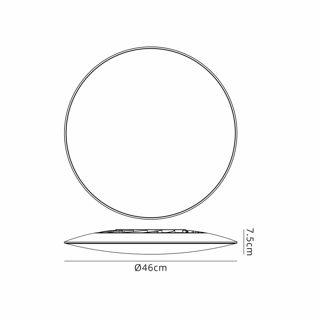 M7976 Slim Ceiling 46cm Round 50W LED White