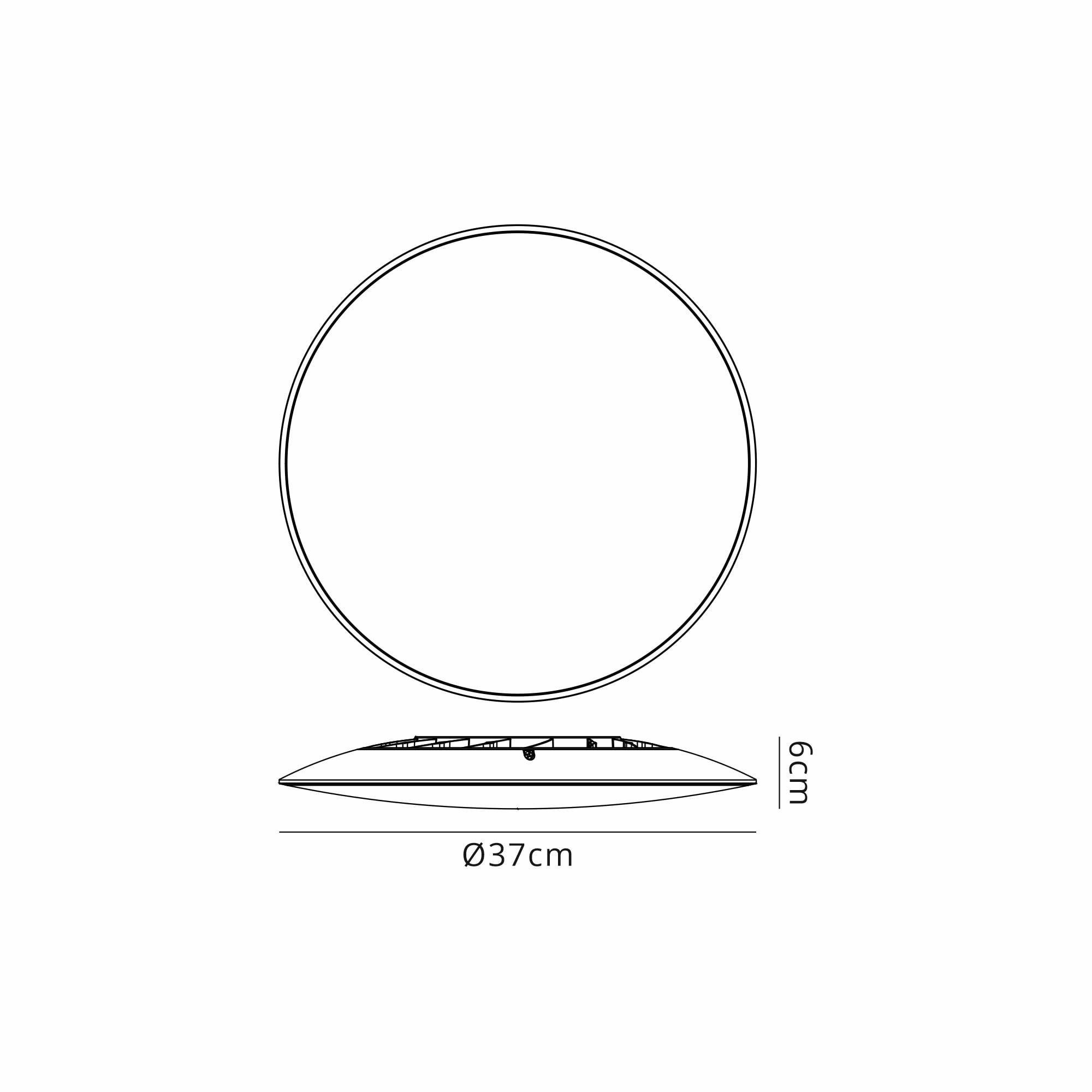 M7973 Slim Ceiling 37cm Round 24W LED White
