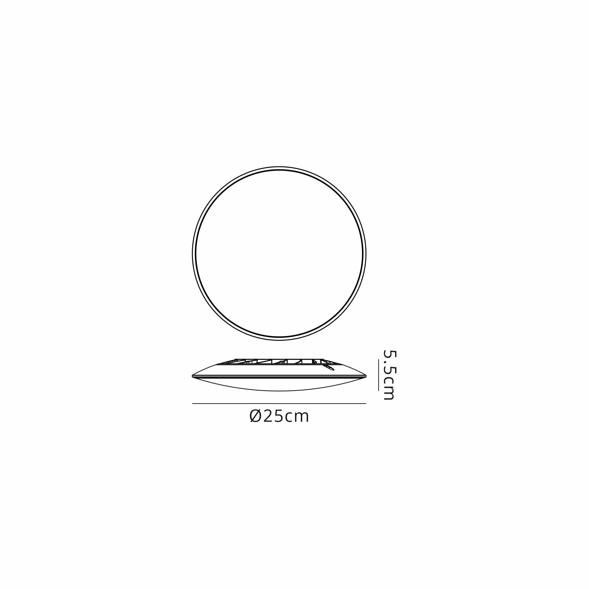 M7972 Slim Ceiling 25cm Round 16W LED White