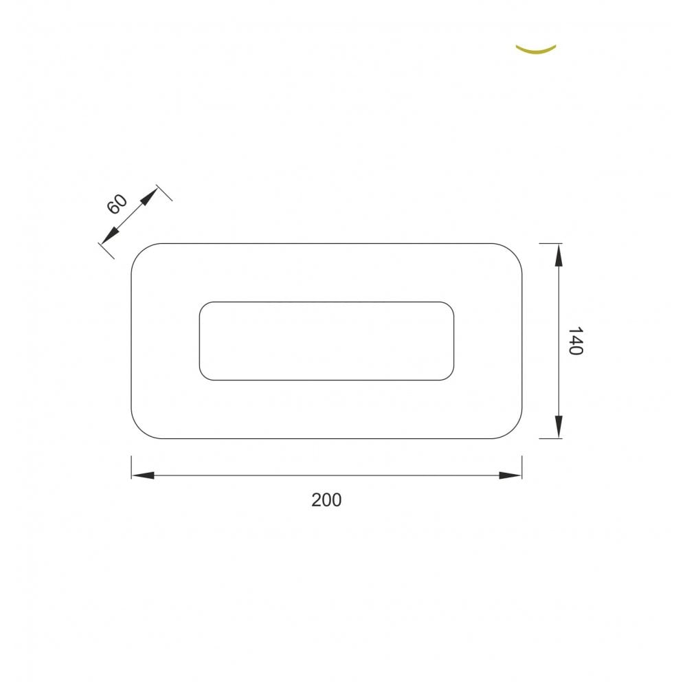 M5125 Sol Wall Lamp Rectangular 6W LED Aluminium / Acrylic