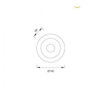 M5123 Sol Wall Lamp 14cm Round 4W LED Aluminium / Acrylic