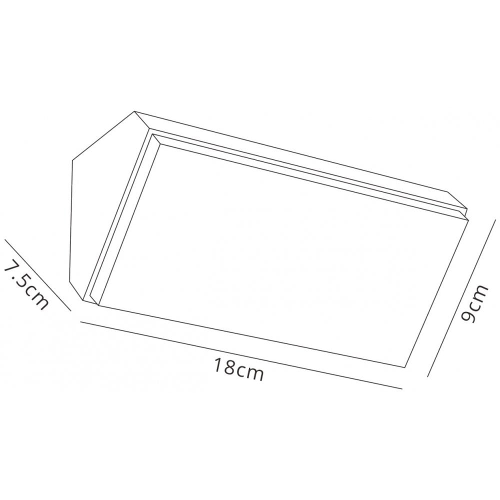 Solden Outdoor Horizontal Wall  Lamp 9W LED Dark Grey