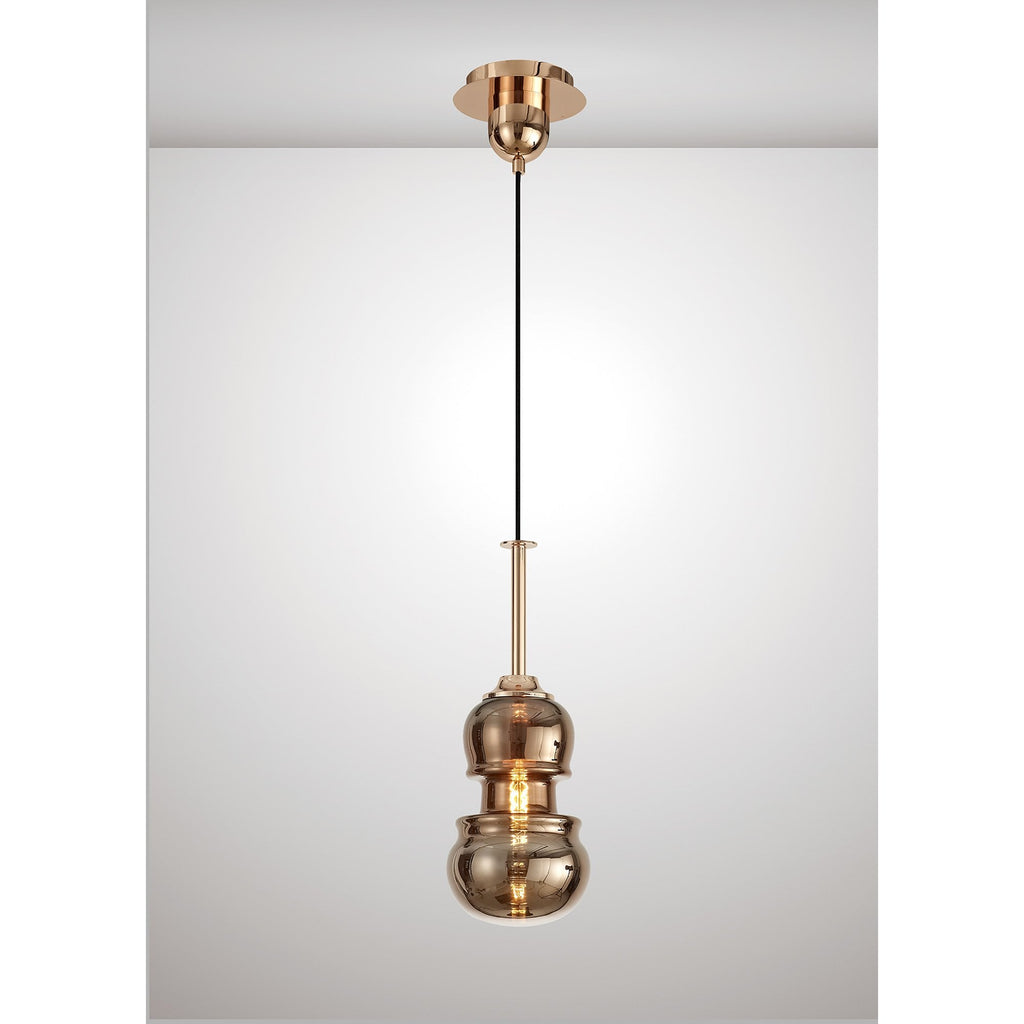 M6698 Sonata Pendant 15cm Round 1 Light Copper