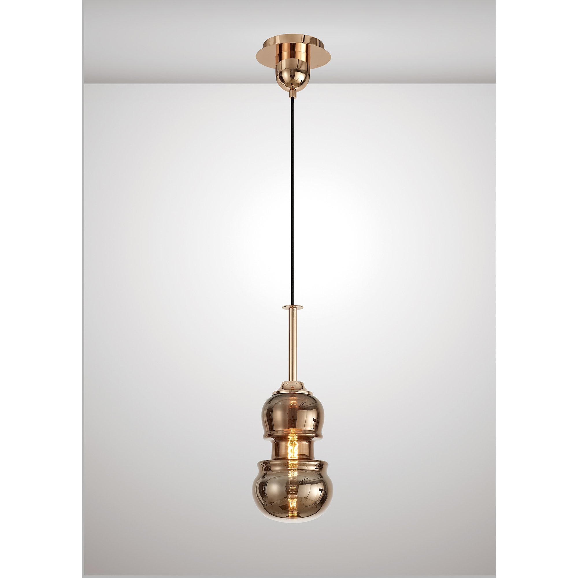 M6698 Sonata Pendant 15cm Round 1 Light Copper