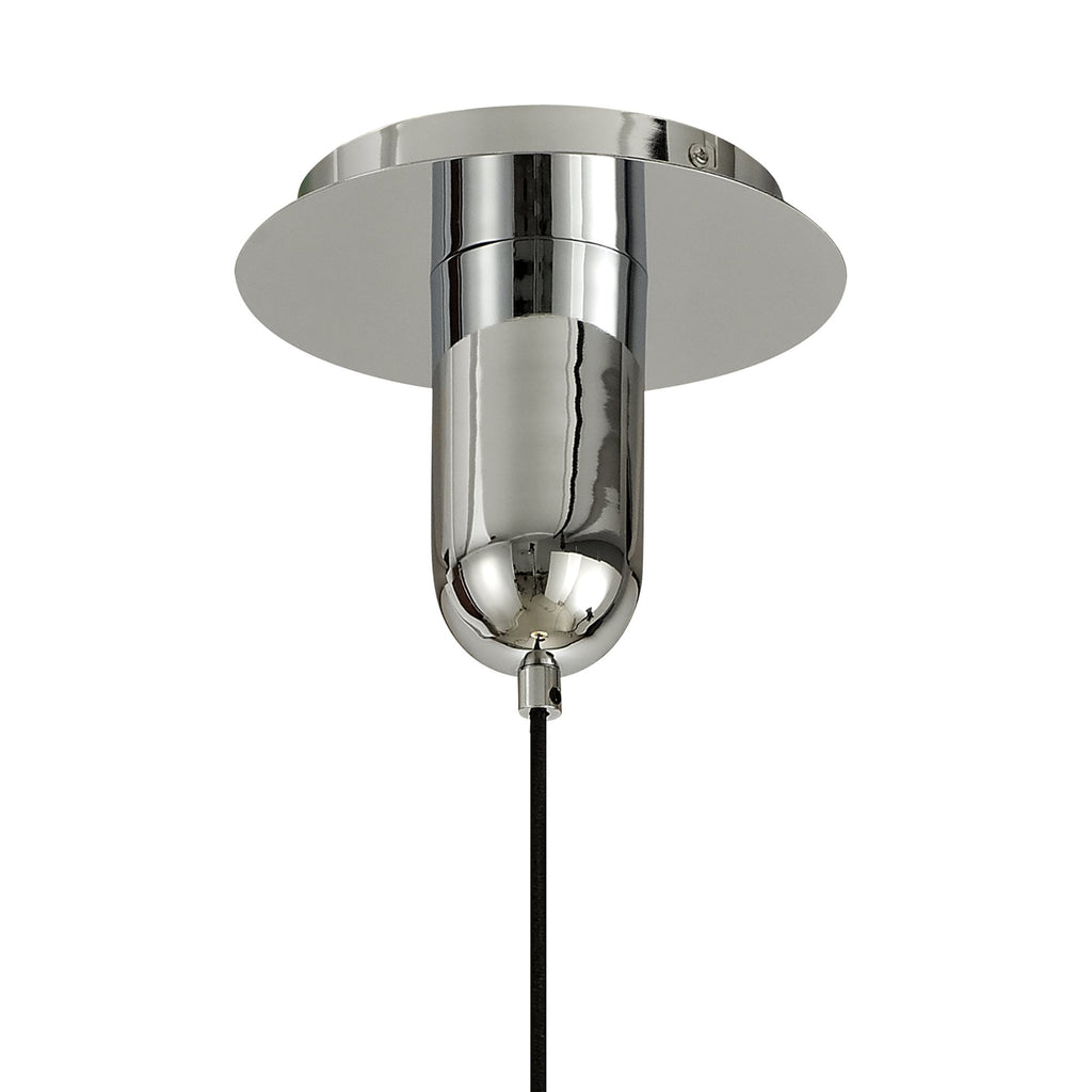 M6694 Sonata Pendant 22cm Round 1 Light Polished Chrome / Graphite