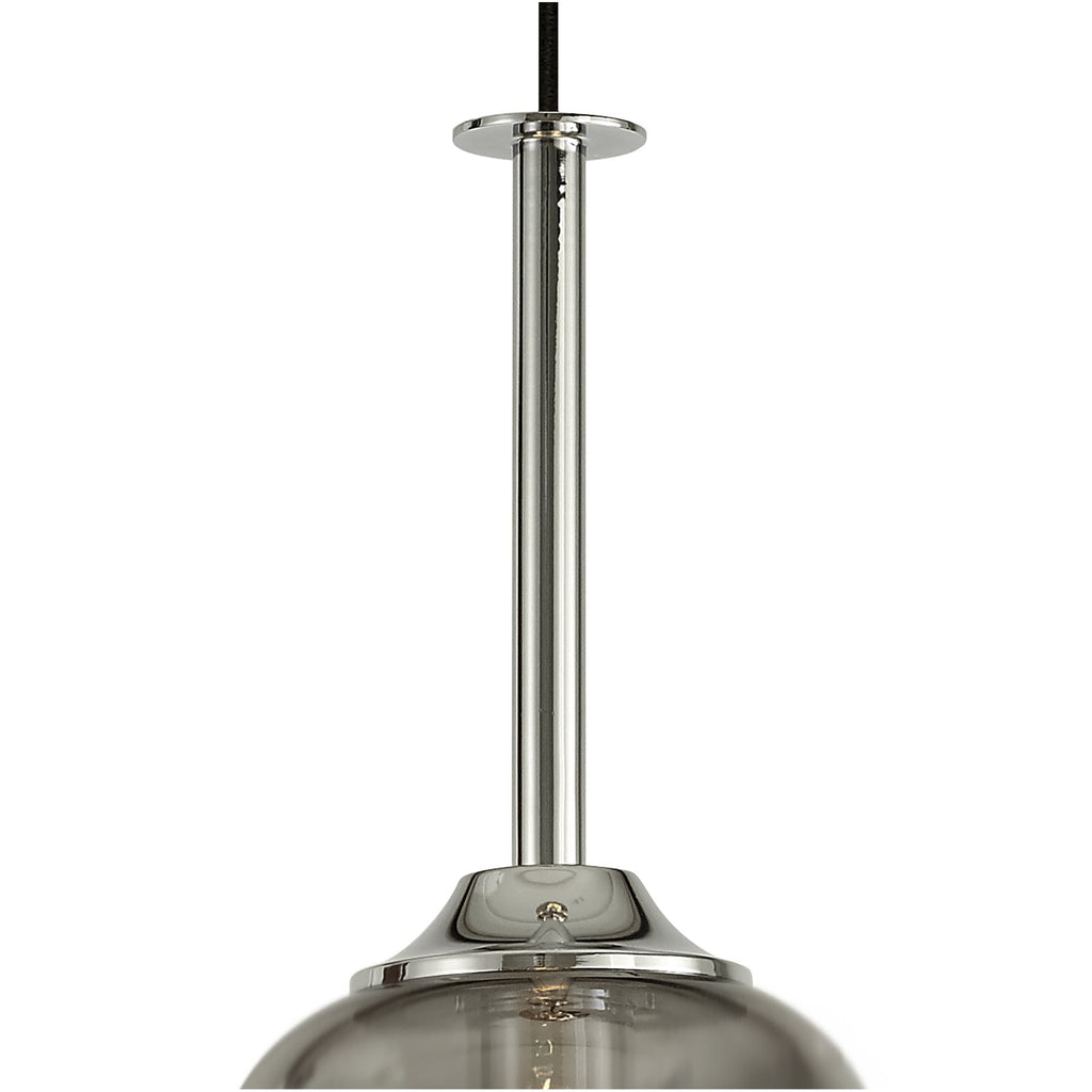 M6694 Sonata Pendant 22cm Round 1 Light Polished Chrome / Graphite