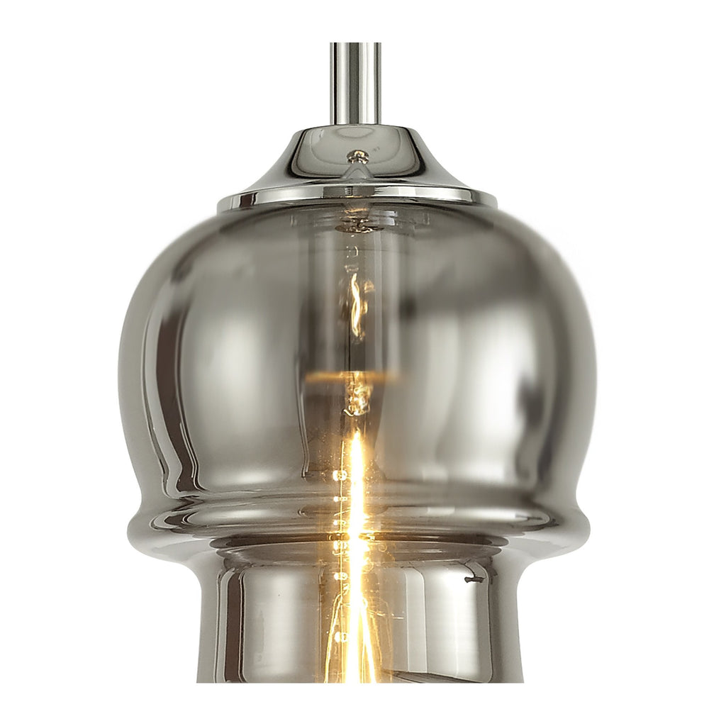 M6694 Sonata Pendant 22cm Round 1 Light Polished Chrome / Graphite