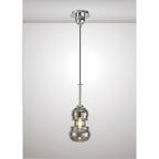 M6697 Sonata Pendant 15cm Round 1 Light Polished Chrome / Graphite