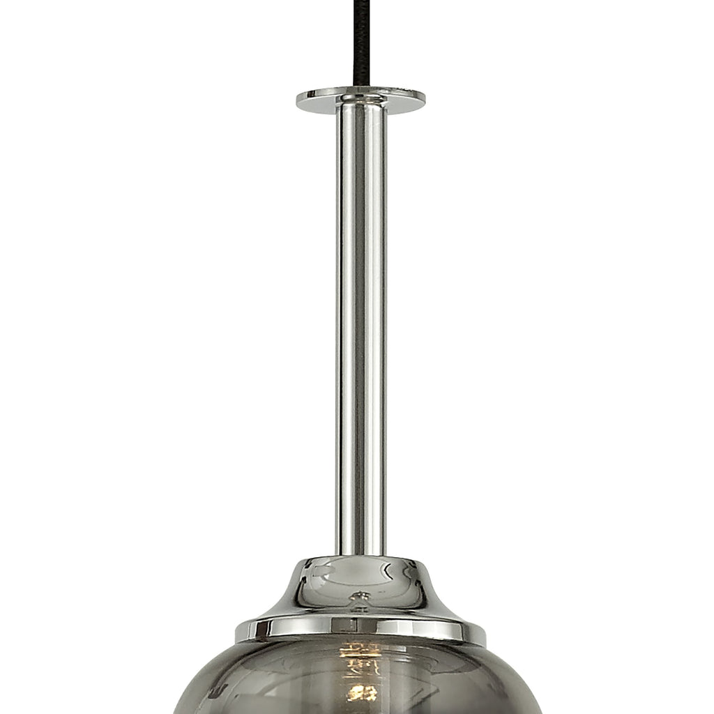M6697 Sonata Pendant 15cm Round 1 Light Polished Chrome / Graphite