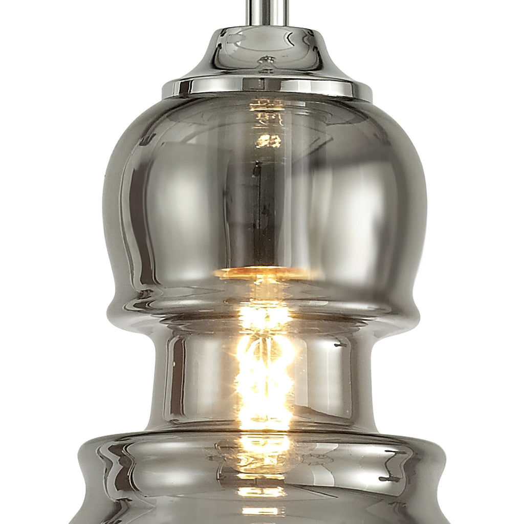 M6697 Sonata Pendant 15cm Round 1 Light Polished Chrome / Graphite