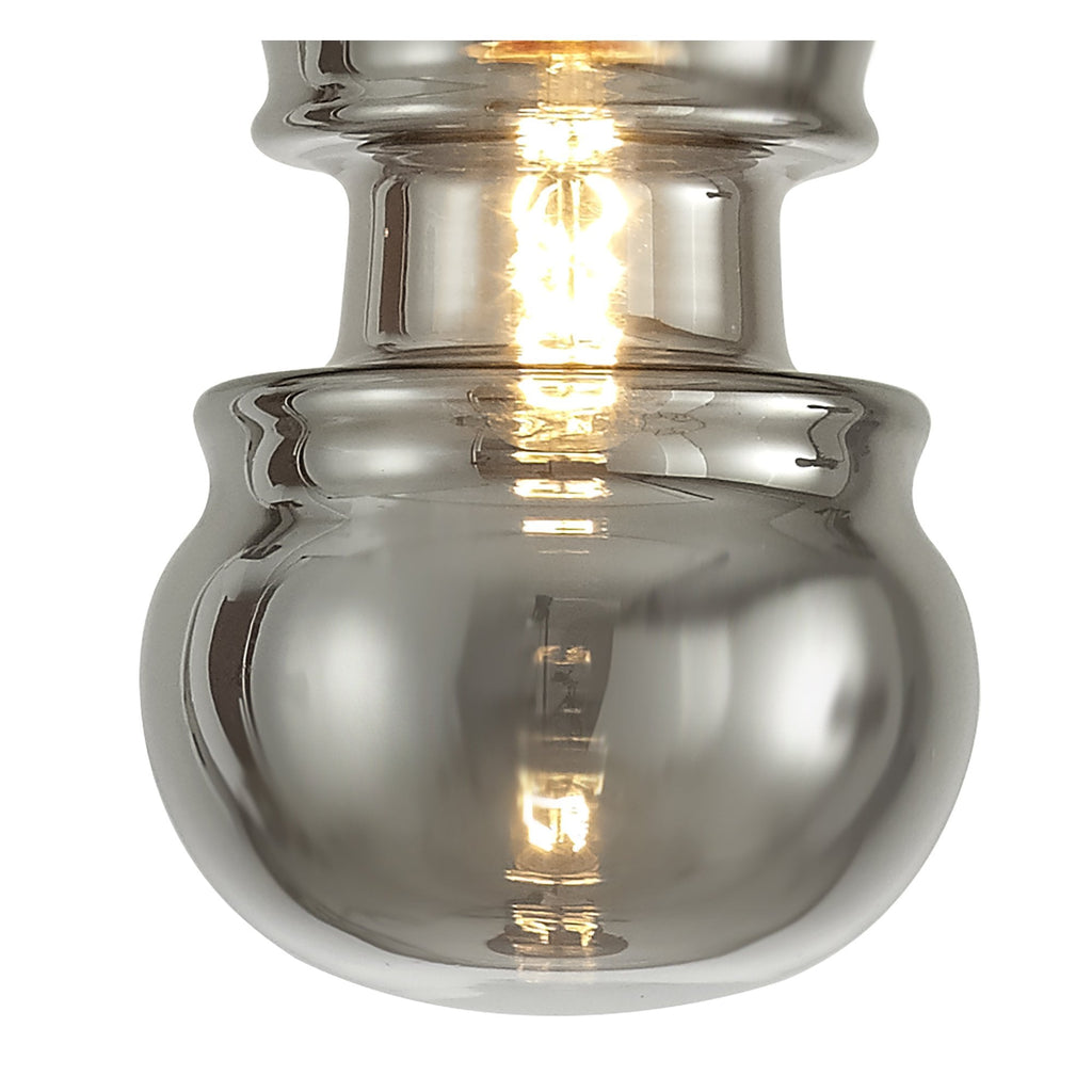 M6697 Sonata Pendant 15cm Round 1 Light Polished Chrome / Graphite