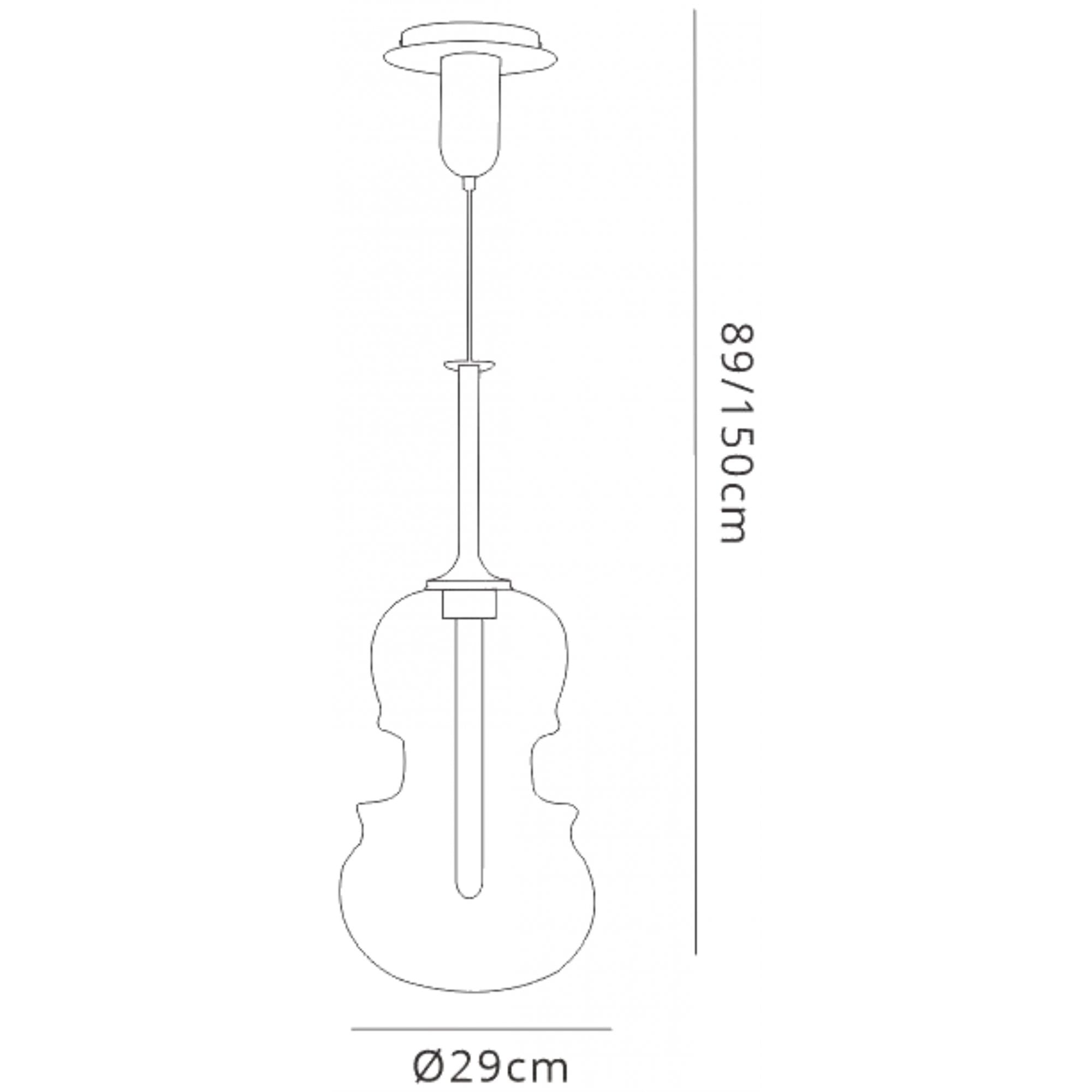 M6691 Sonata Pendant 29cm Round 1 Light Polished Chrome / Graphite