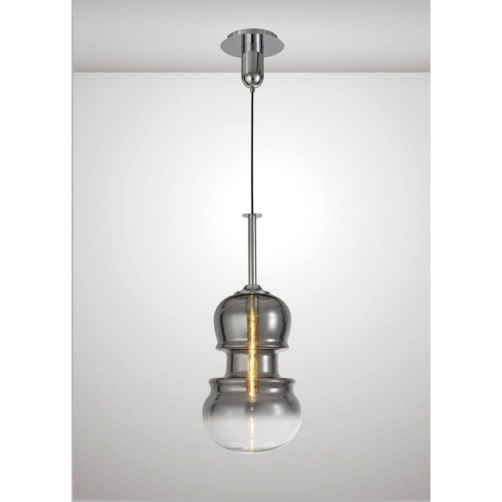 M6691 Sonata Pendant 29cm Round 1 Light Polished Chrome / Graphite