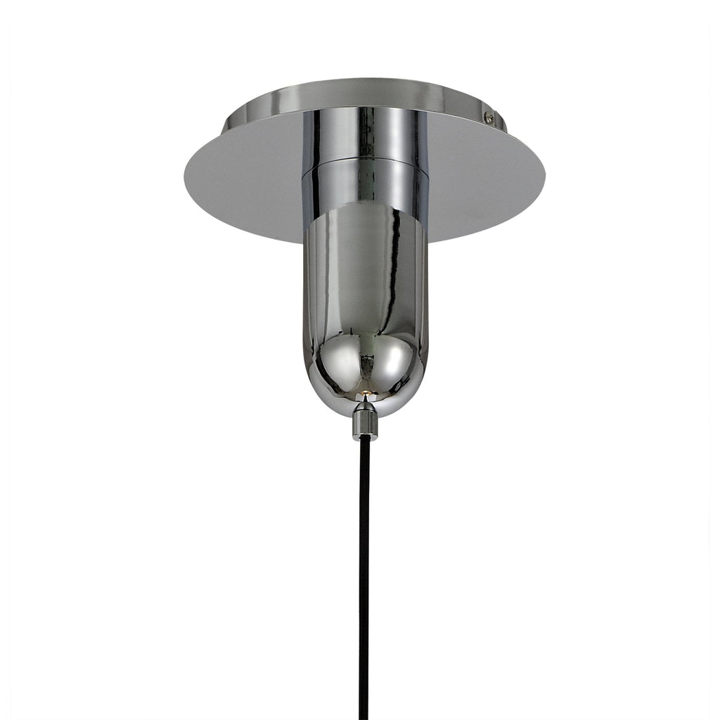 M6691 Sonata Pendant 29cm Round 1 Light Polished Chrome / Graphite