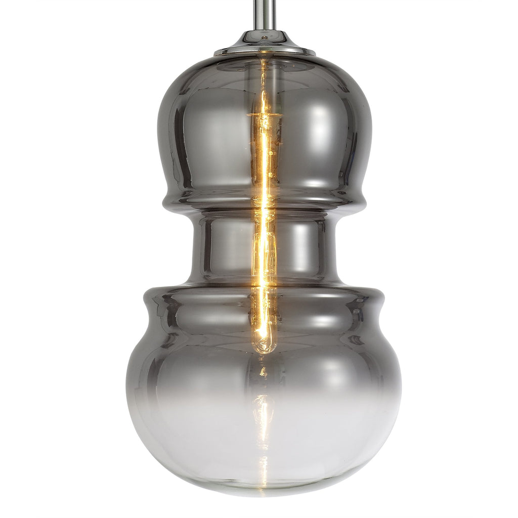 M6691 Sonata Pendant 29cm Round 1 Light Polished Chrome / Graphite