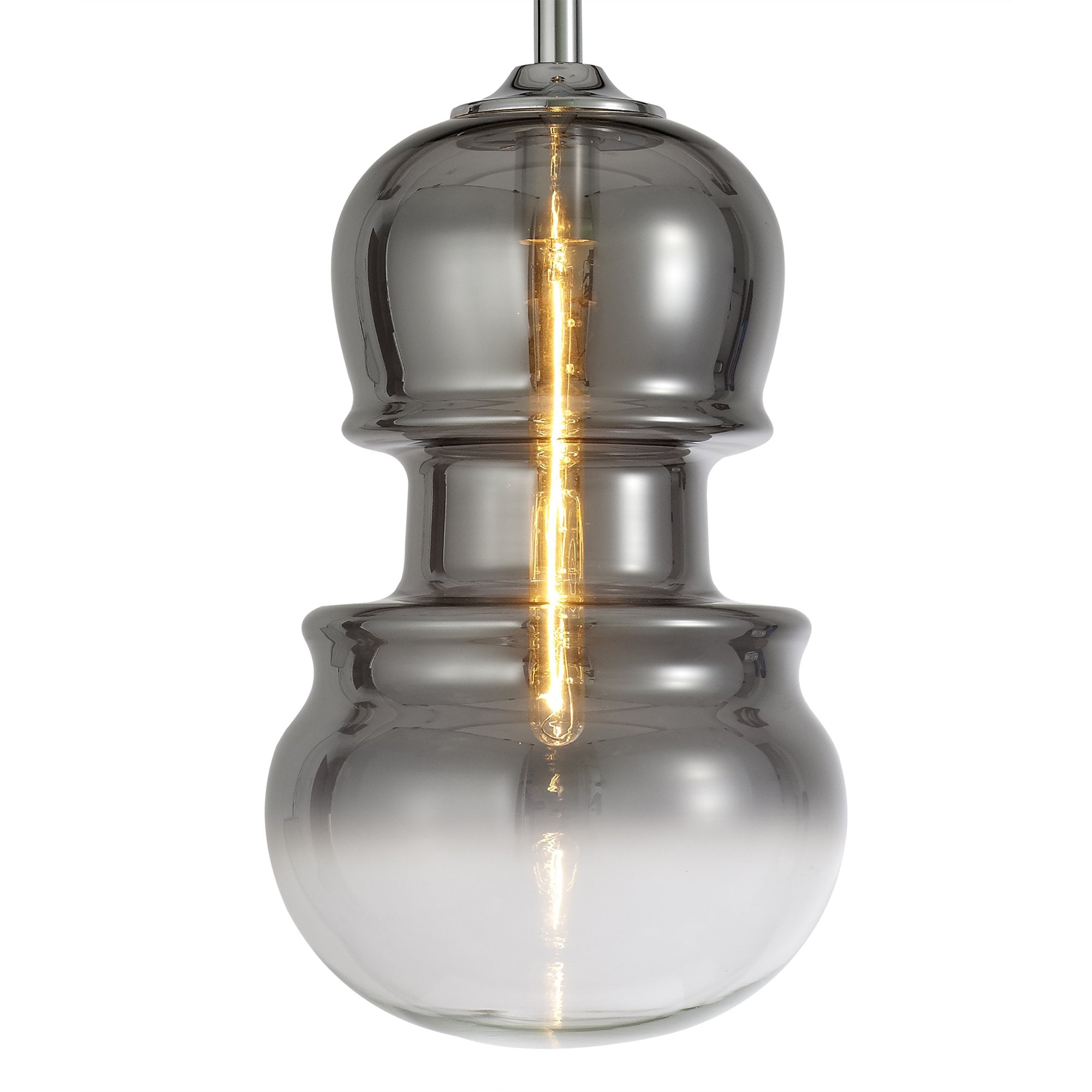 M6691 Sonata Pendant 29cm Round 1 Light Polished Chrome / Graphite