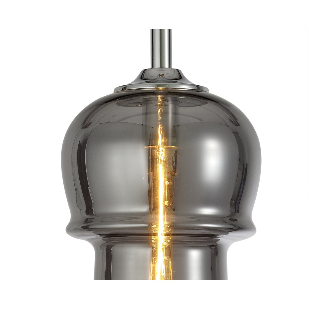 M6691 Sonata Pendant 29cm Round 1 Light Polished Chrome / Graphite
