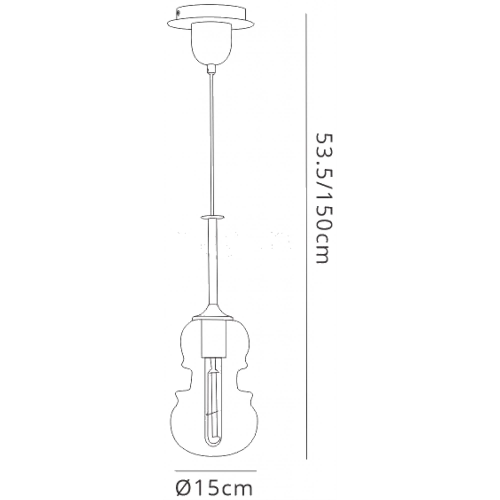 M6696 Sonata Pendant 15cm Round 1 Light Bronze