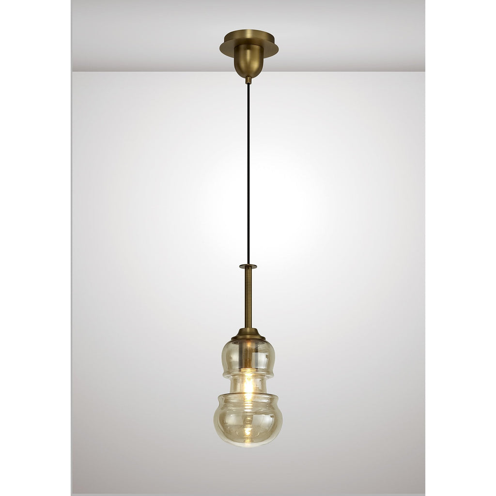 M6696 Sonata Pendant 15cm Round 1 Light Bronze