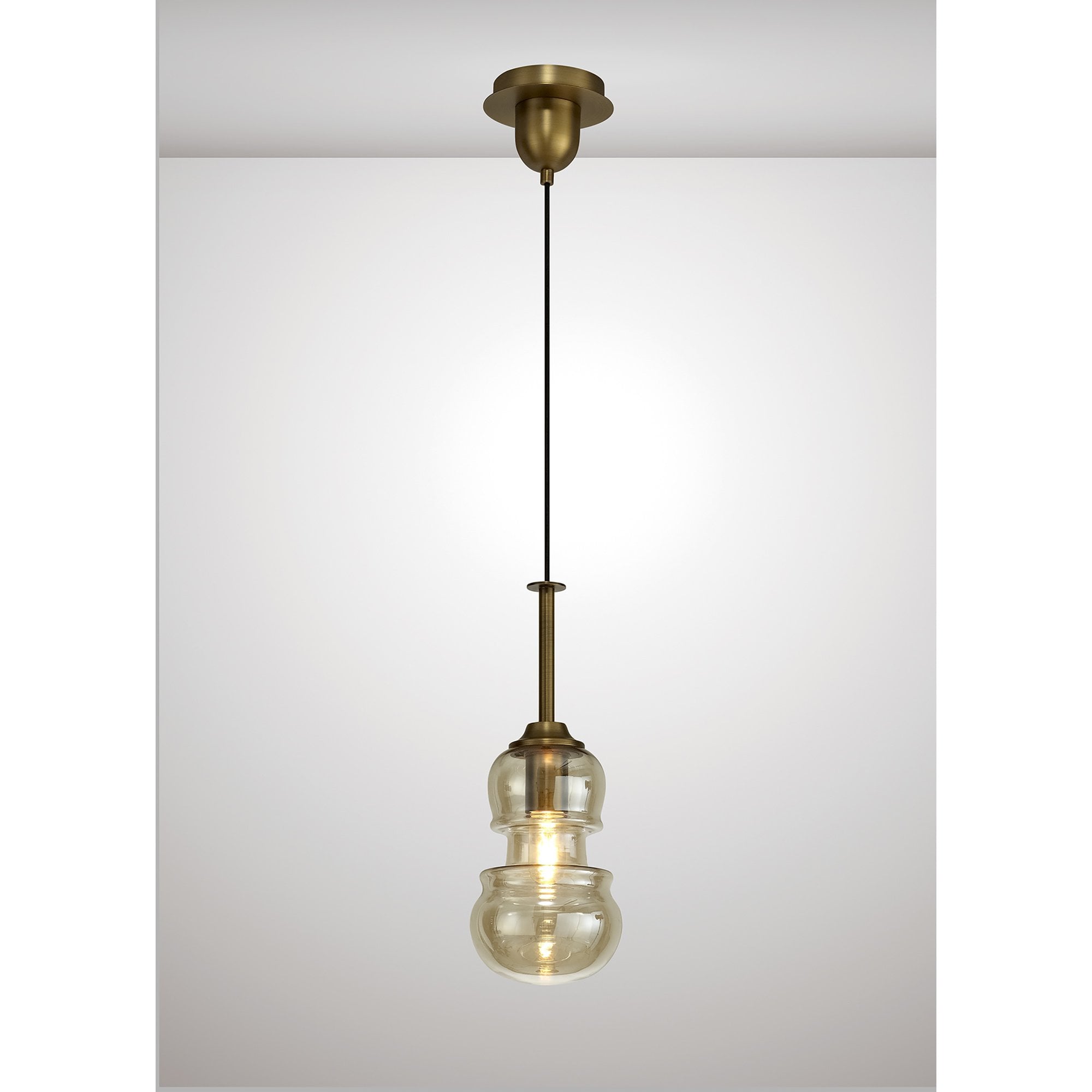 M6696 Sonata Pendant 15cm Round 1 Light Bronze