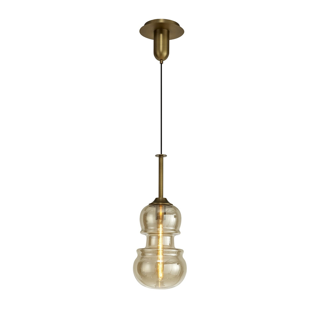 M6693 Sonata Pendant 22cm Round 1 Light Bronze