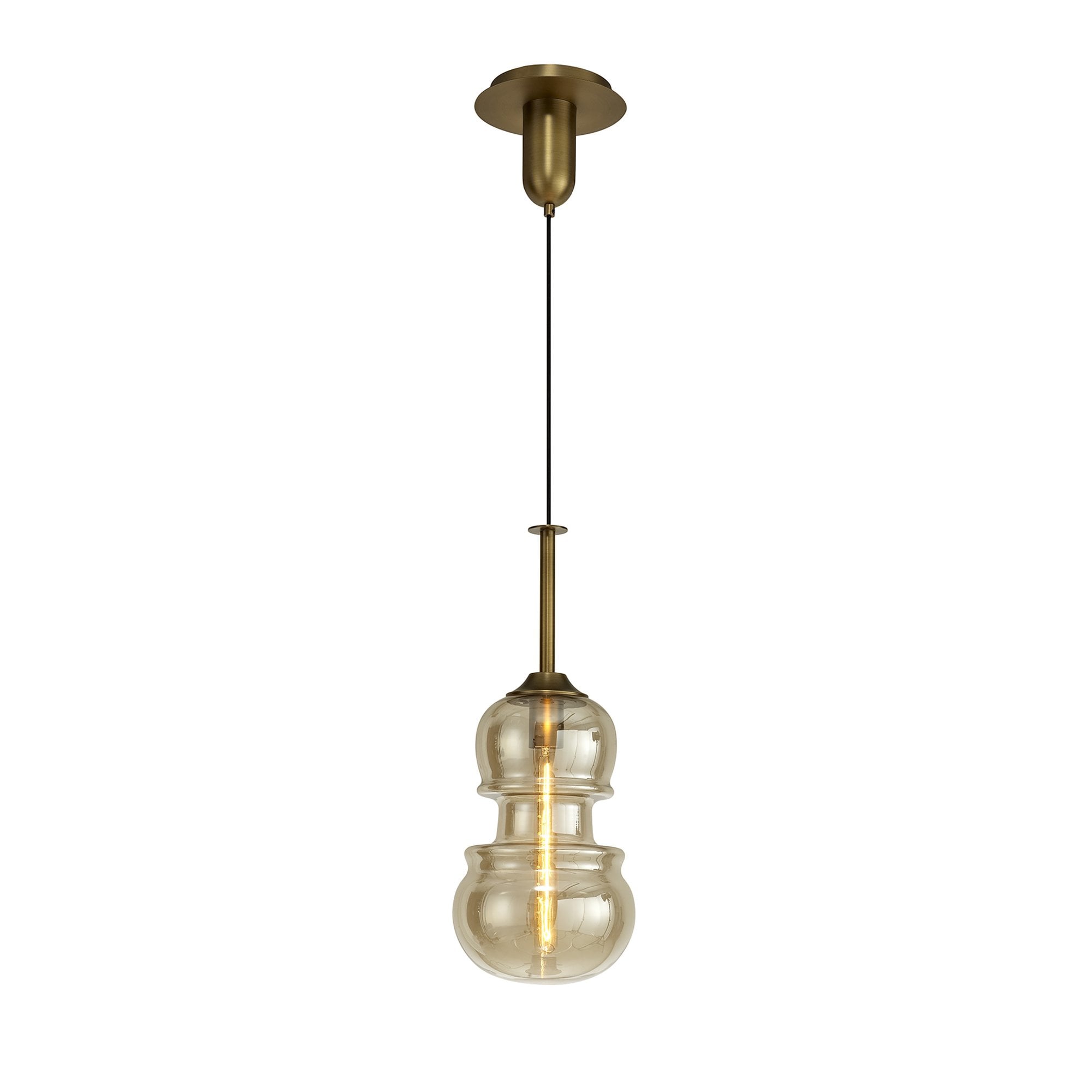 M6693 Sonata Pendant 22cm Round 1 Light Bronze