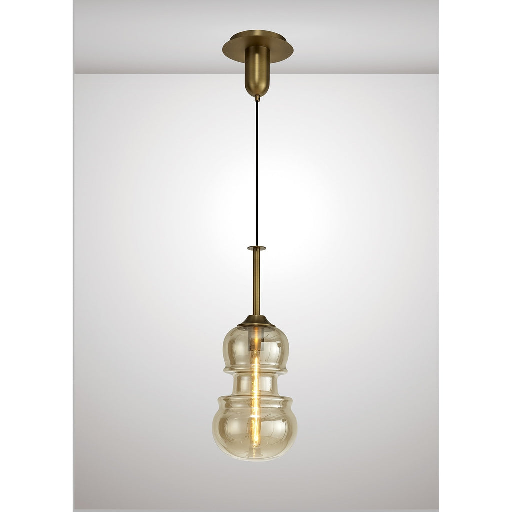 M6693 Sonata Pendant 22cm Round 1 Light Bronze