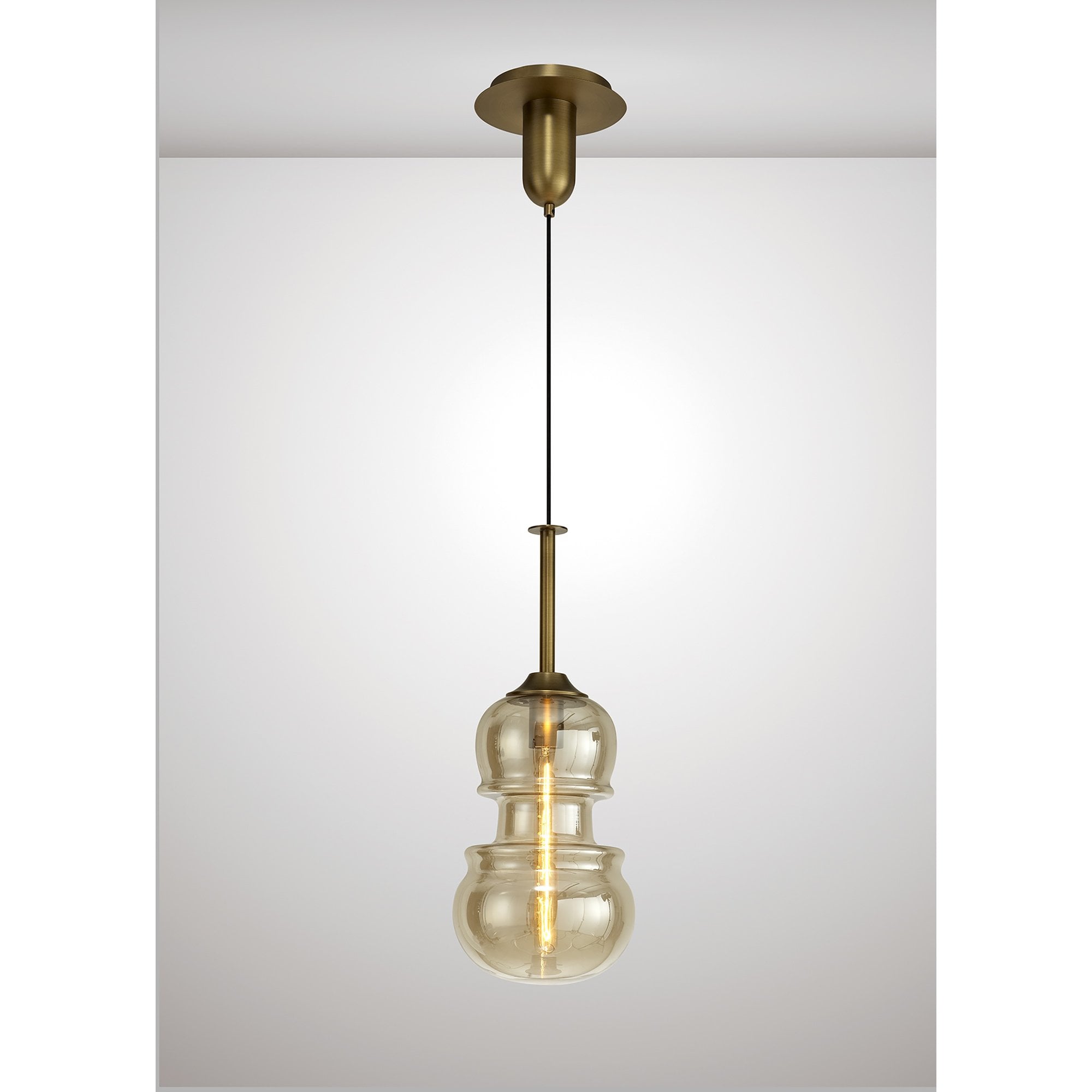 M6693 Sonata Pendant 22cm Round 1 Light Bronze