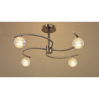 M8012/1 Sphere Semi Flush 4 Light G9 Antique Brass