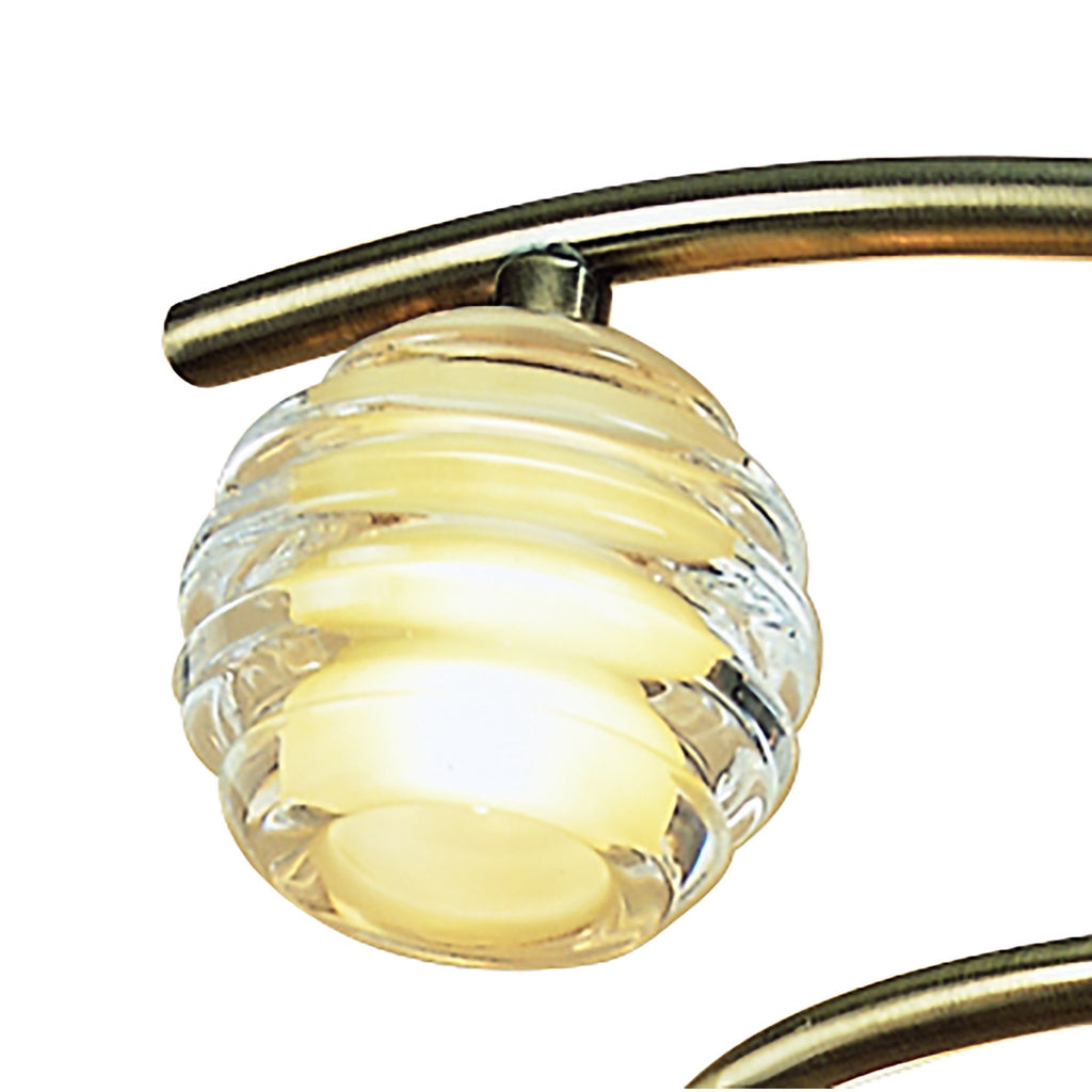 M8012/1 Sphere Semi Flush 4 Light G9 Antique Brass
